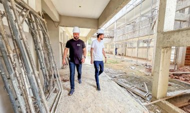 Reconstrução e ampliação da Escola Nelcina avança para estágio de acabamento