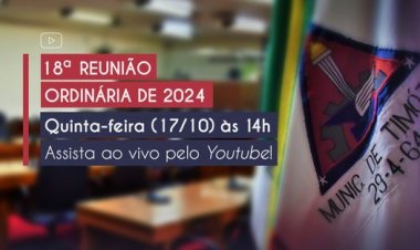 Nesta quinta-feira (17/10), às 14h, os vereadores discutiram temas essenciais para Timóteo