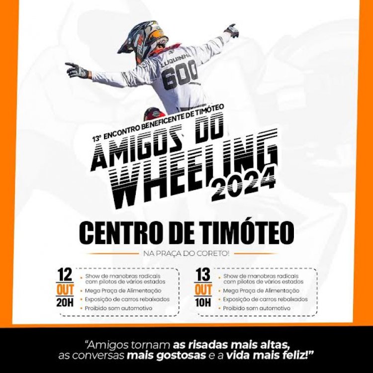 13ª edição do "Amigos do Wheeling" traz manobras radicais e entretenimento para Timóteo