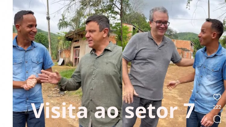 Prefeito Capitão Vitor e secretário de Planejamento visitam setor 7 no bairro Macuco acompanhados do vereador Fabiano Ferreira