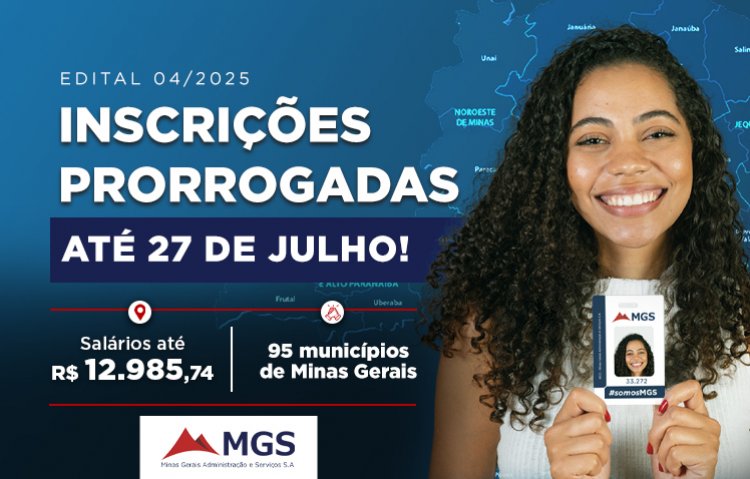 MGS prorroga inscrições de processo seletivo para cadastro reserva em 95 municípios de Minas